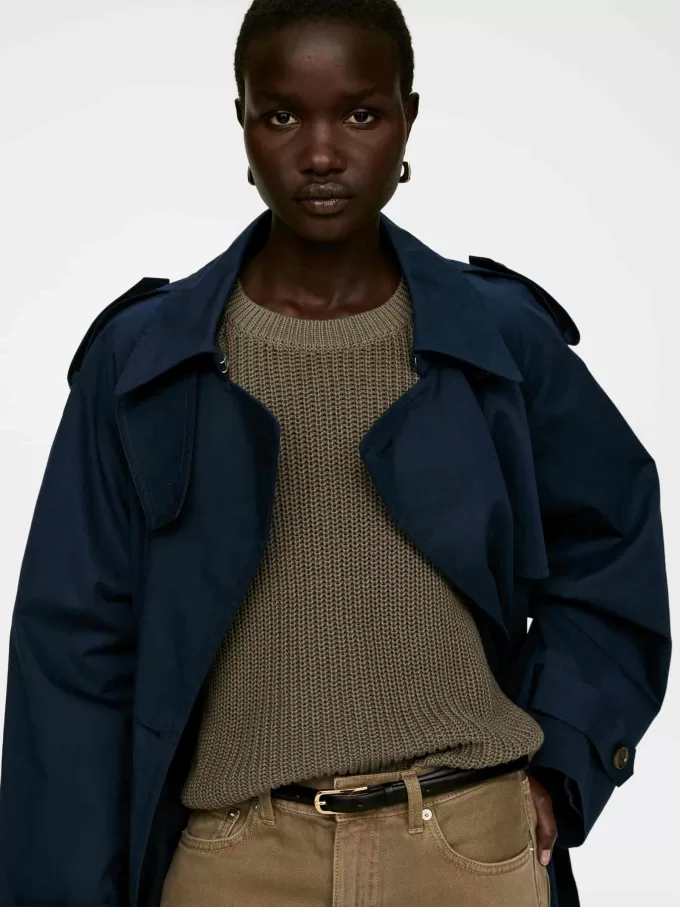 Rib-Knit Short-Sleeve Top