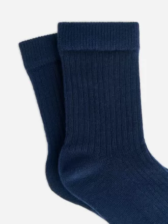 Rib Knit Socks, 3 Pairs