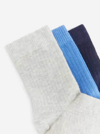 Rib Knit Socks, 3 Pairs