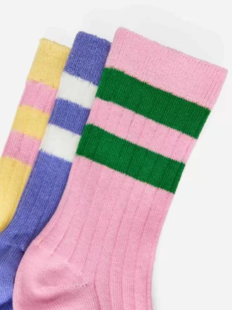 Rib Knit Socks Set of 3