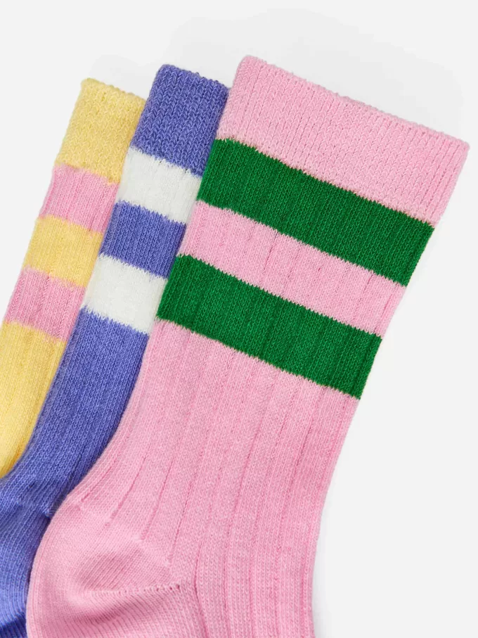 Rib Knit Socks Set of 3