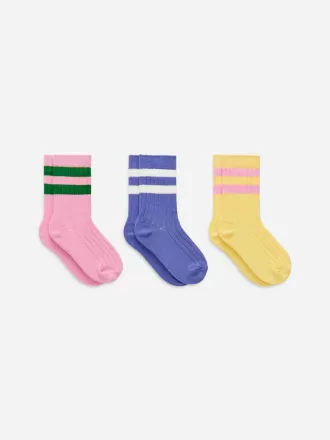 Rib Knit Socks Set of 3