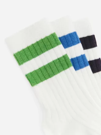 Rib Knit Socks Set of 3