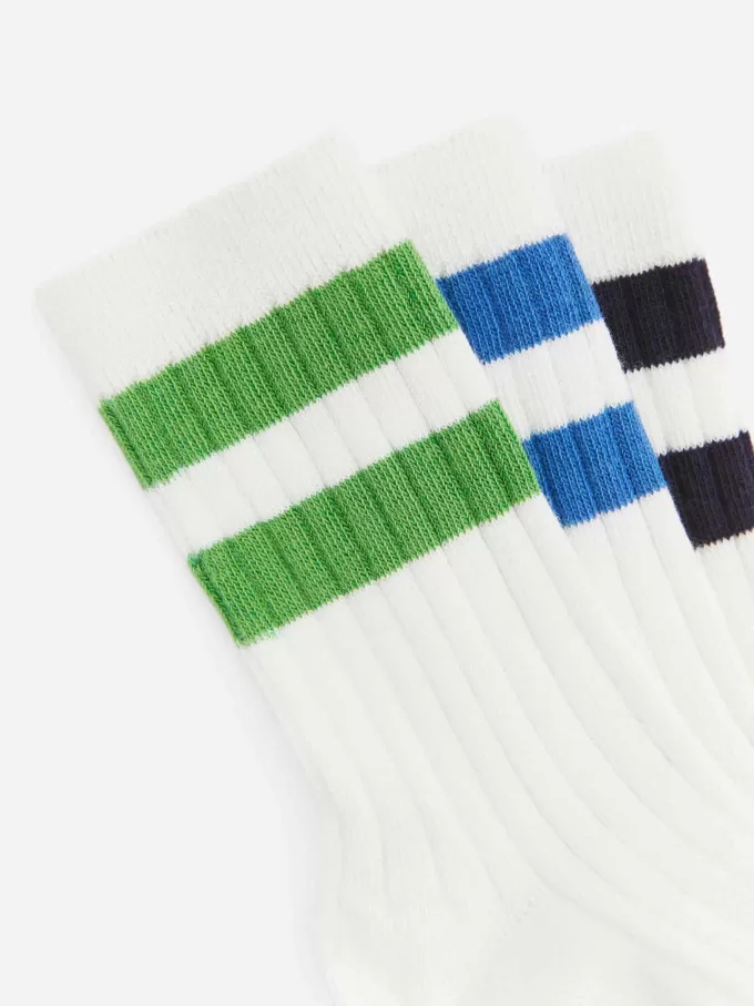 Rib Knit Socks Set of 3