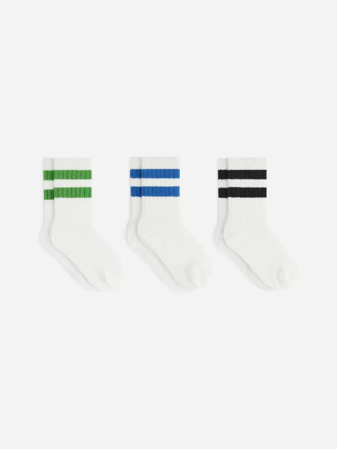 Rib Knit Socks Set of 3