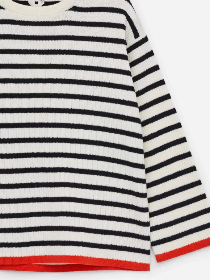 Rib-Knitted Cotton Jumper