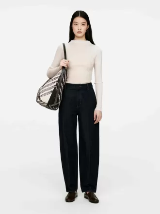 Rib-Knitted Wool Top