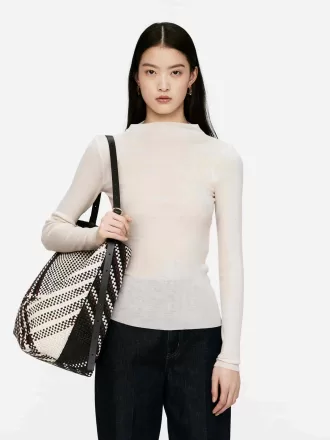 Rib-Knitted Wool Top