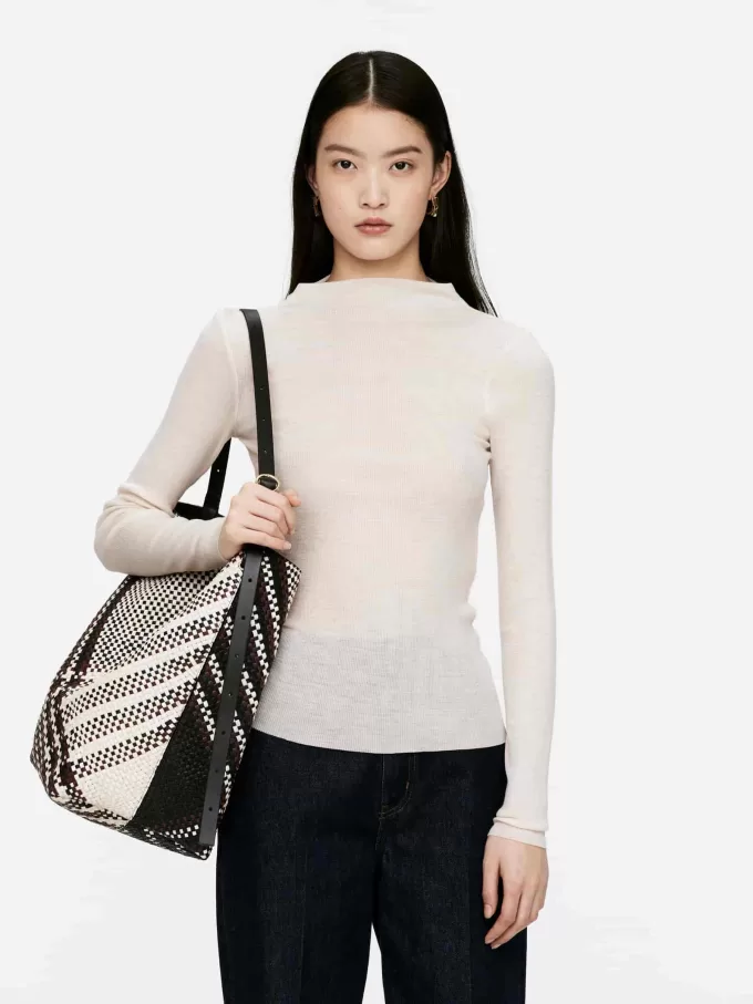 Rib-Knitted Wool Top Rib-Knitted Wool Top