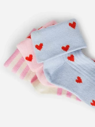 Rib Socks Set of 3 Pairs