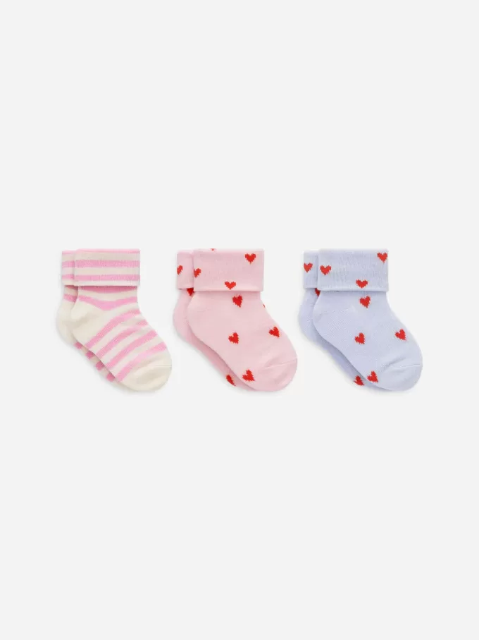 Rib Socks Set of 3 Pairs