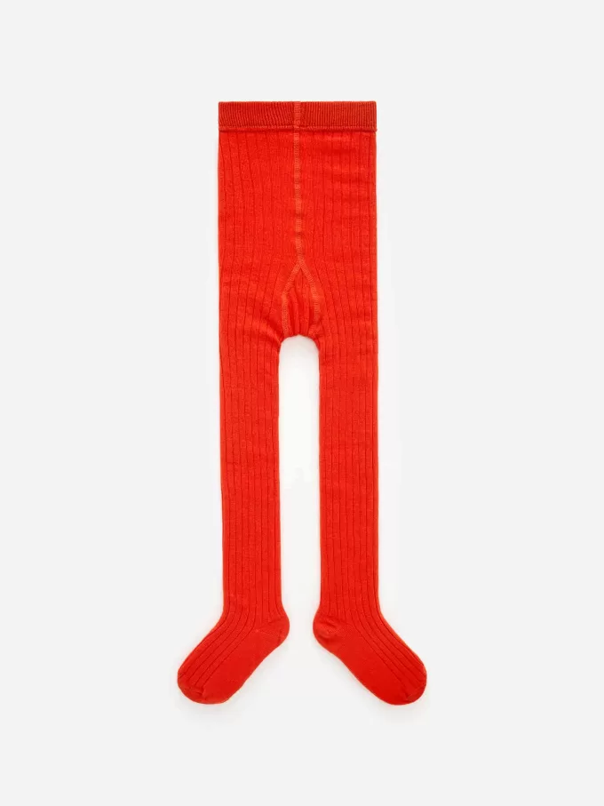 Ribbed Cotton Tights