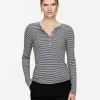 Ribbed Henley Top Ribbed Henley Top