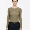 Ribbed Henley Top Ribbed Henley Top