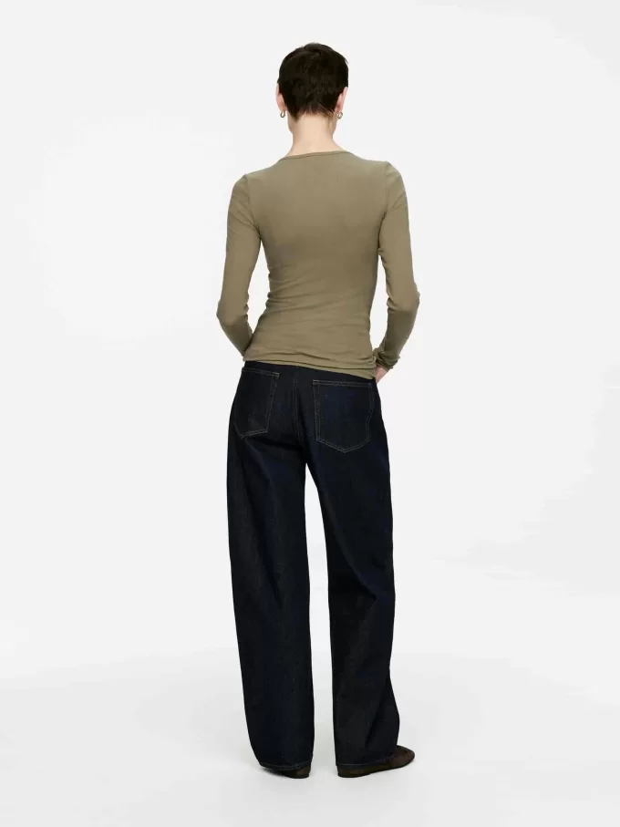 Ribbed Henley Top Ribbed Henley Top