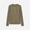 Ribbed Henley Top Ribbed Henley Top