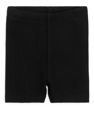 Ribbed Jersey Bicycle Shorts, Set of 2