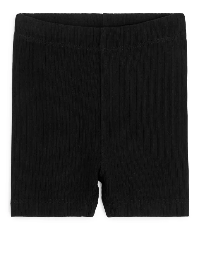 Ribbed Jersey Bicycle Shorts, Set of 2