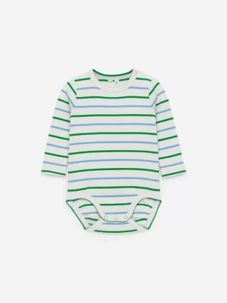 Ribbed Long-Sleeve Bodysuit