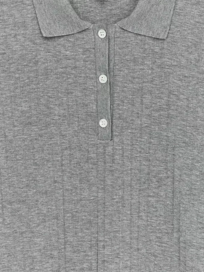 Ribbed Polo Shirt