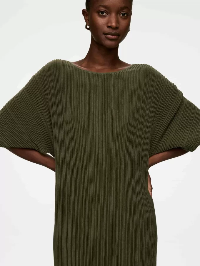 Ripple-Knit Dress