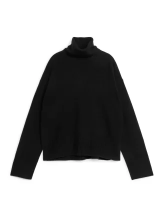 Roll-Neck Cashmere-Wool Jumper
