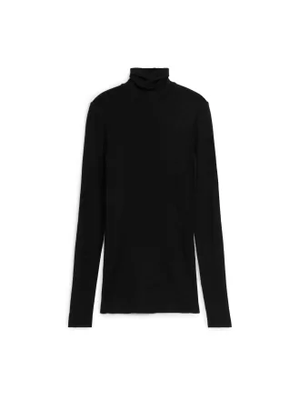 Roll-Neck Wool Top