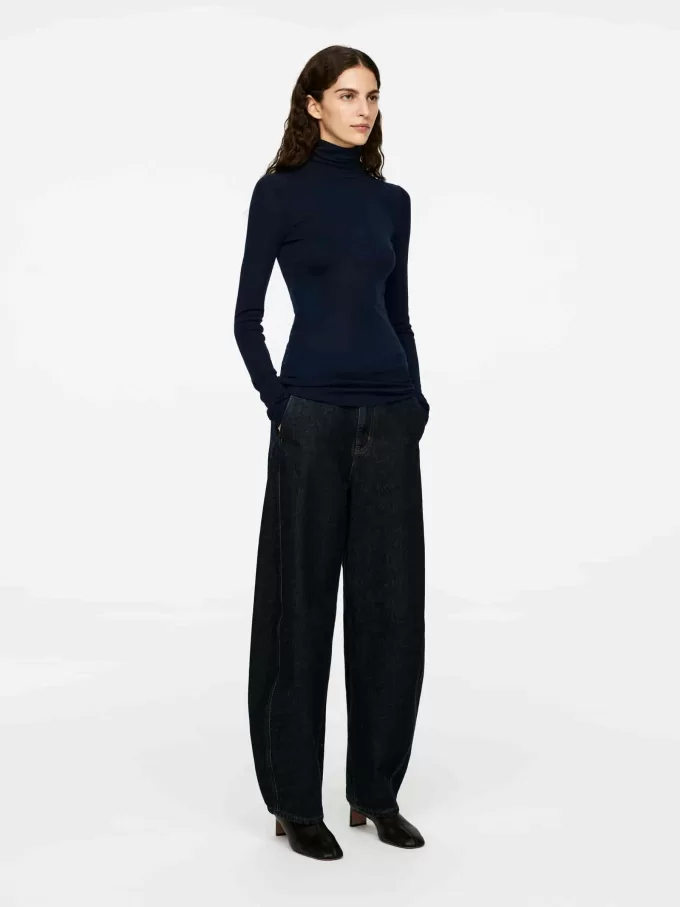 Roll-Neck Wool Top