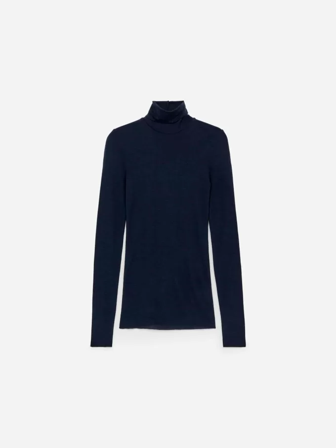 Roll-Neck Wool Top