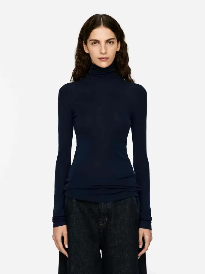 Roll-Neck Wool Top
