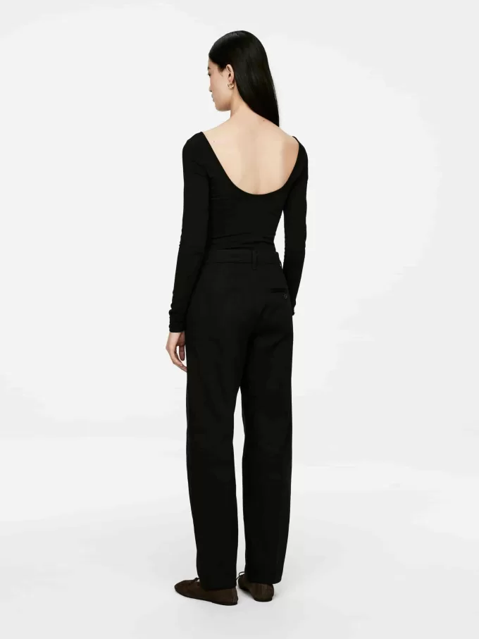 Scoop-Neck Jersey Top