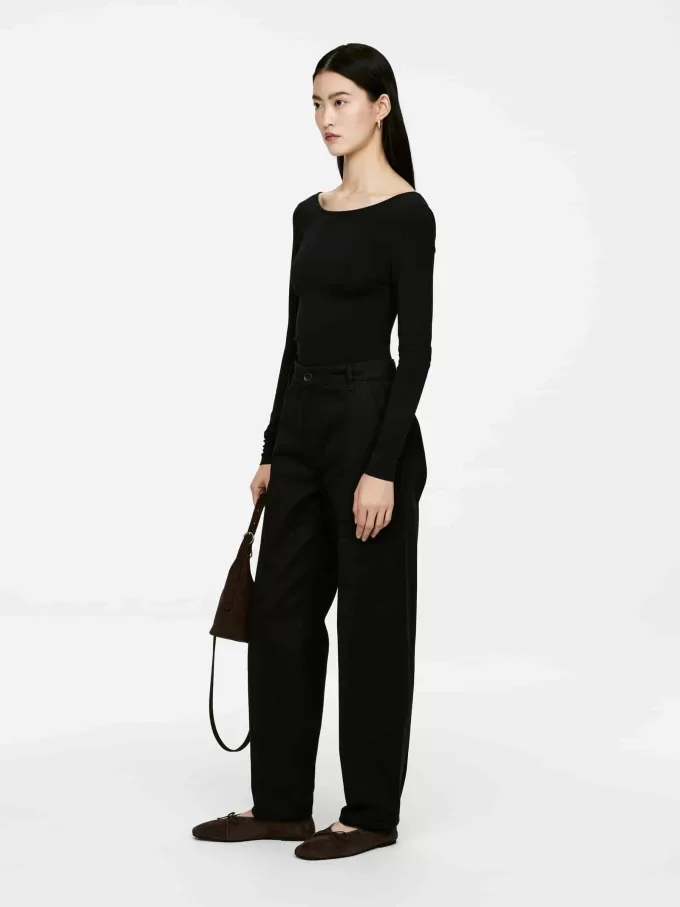 Scoop-Neck Jersey Top