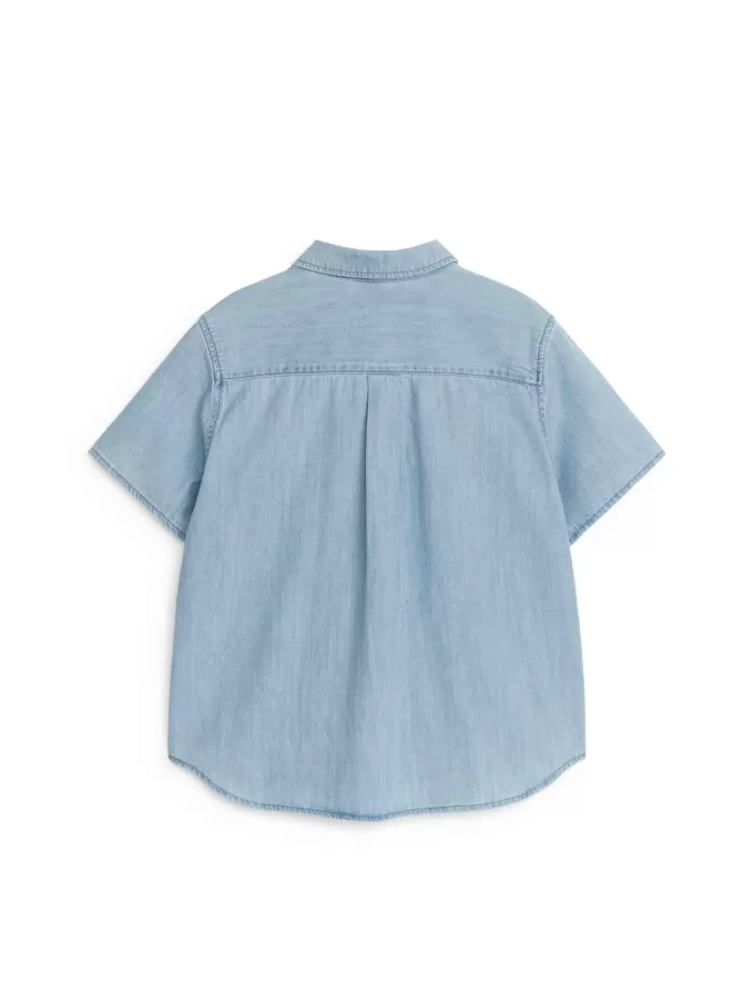 Short-Sleeve Denim Shirt