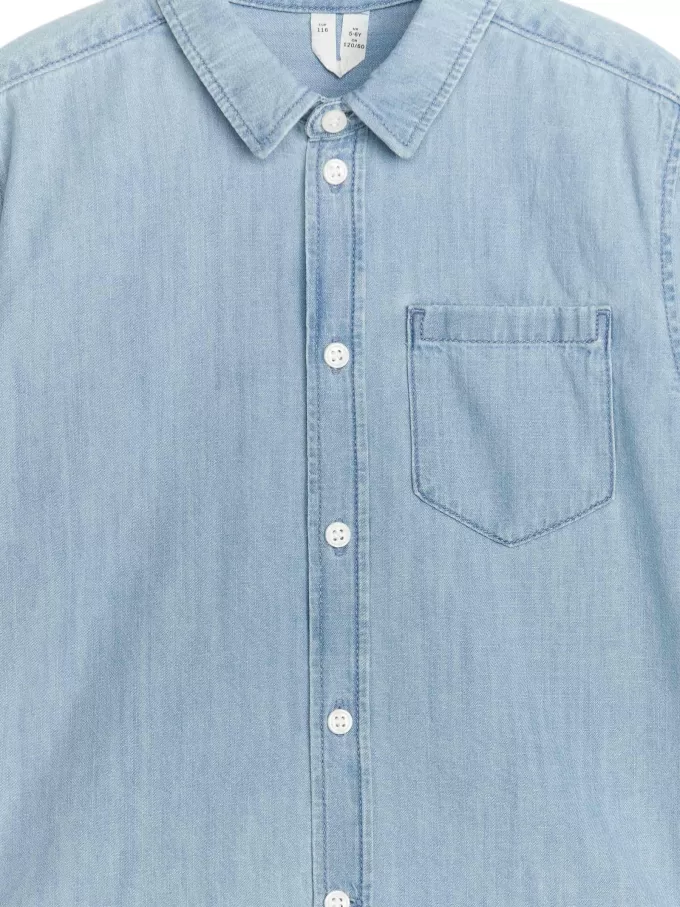 Short-Sleeve Denim Shirt