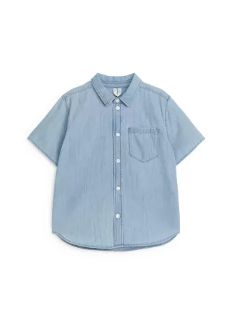 Short-Sleeve Denim Shirt