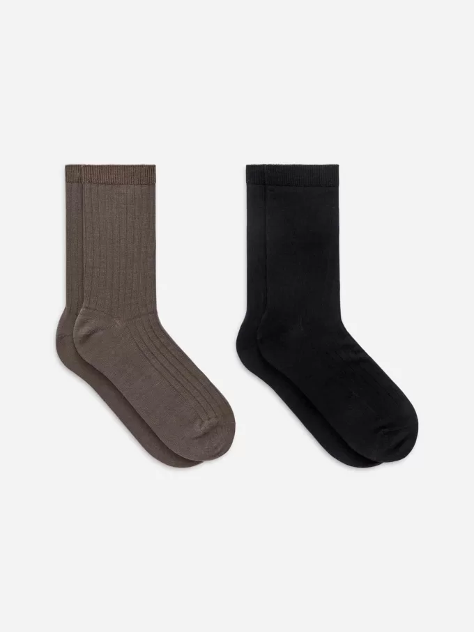 Silk-Blend Socks Set of 2
