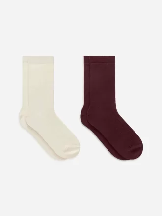 Silk-Blend Socks Set of 2