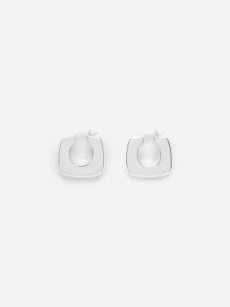 Silver-Plated Hoop Earrings