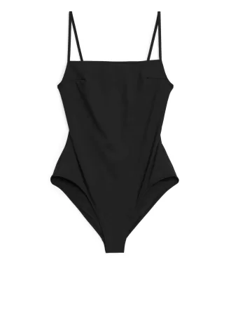 Square-Neck Swimsuit