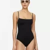 Square-Neck Swimsuit