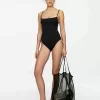 Square-Neck Swimsuit