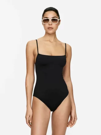Square-Neck Swimsuit