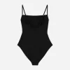 Square-Neck Swimsuit