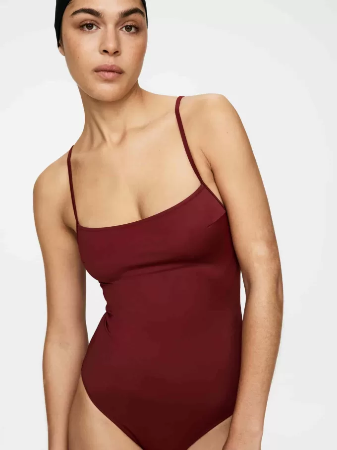 Square-Neck Swimsuit