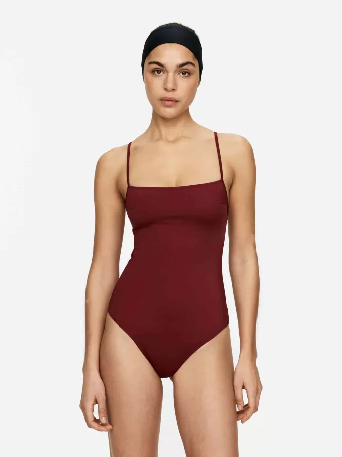 Square-Neck Swimsuit
