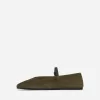 Suede Mary Jane Flats