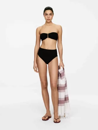 Textured Bandeau Bikini Top