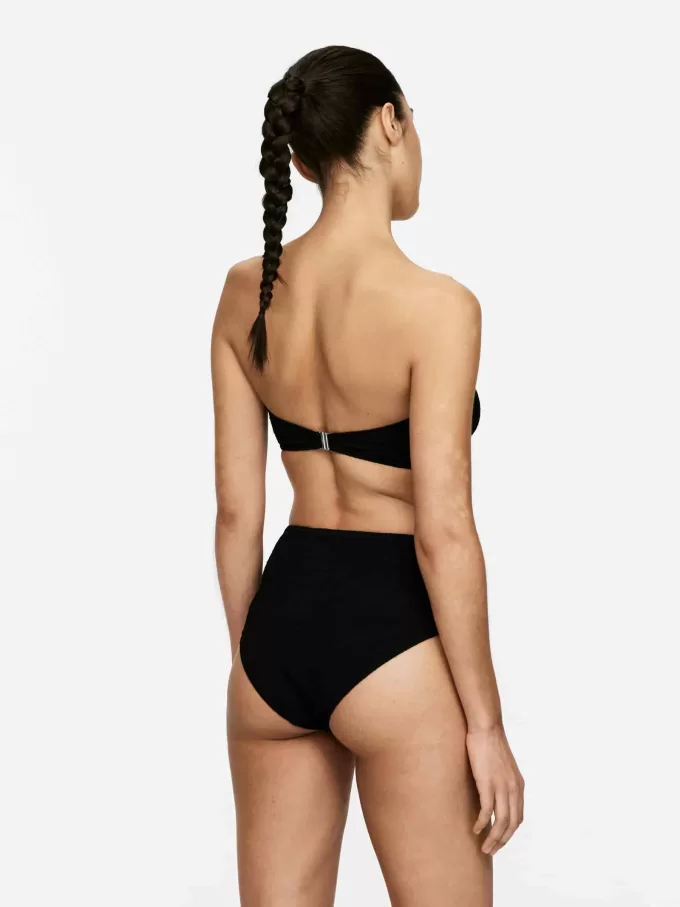 Textured Bandeau Bikini Top