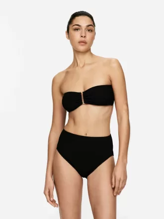 Textured Bandeau Bikini Top