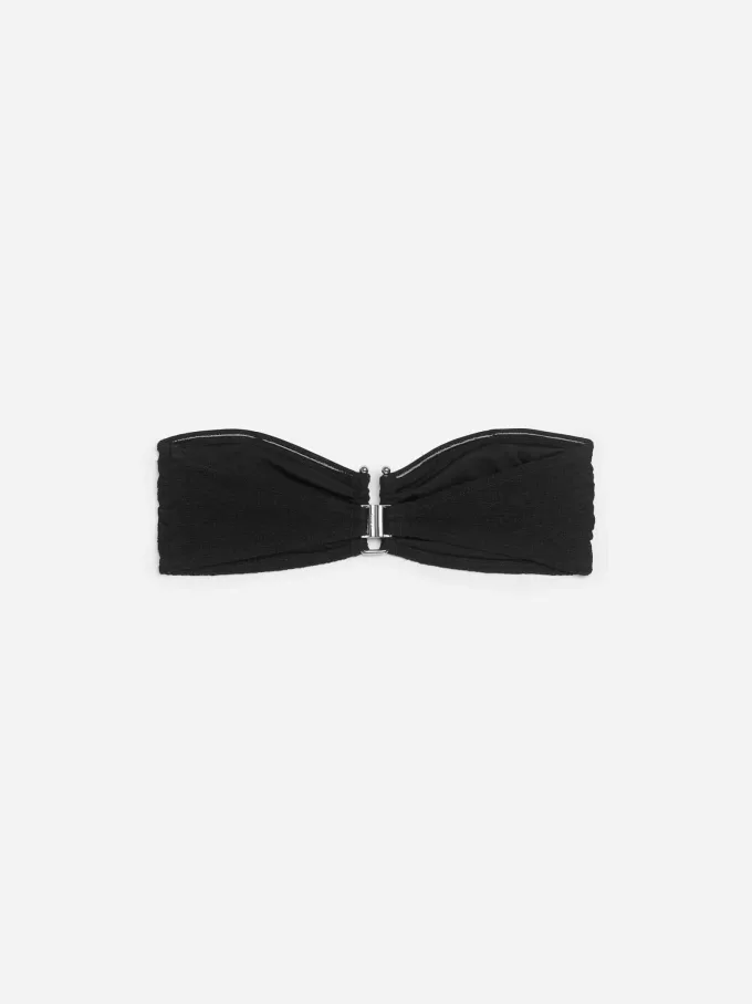 Textured Bandeau Bikini Top